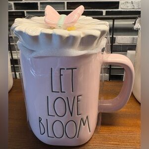 Rae Dunn LET LOVE BLOOM Mug with Butterfly Lid